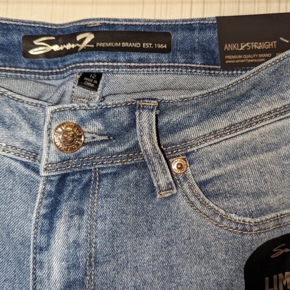 Seven7 Percy Wash 26" Ankle Jeans, Embroidered Floral, Sz 12 - Picture 6 of 10